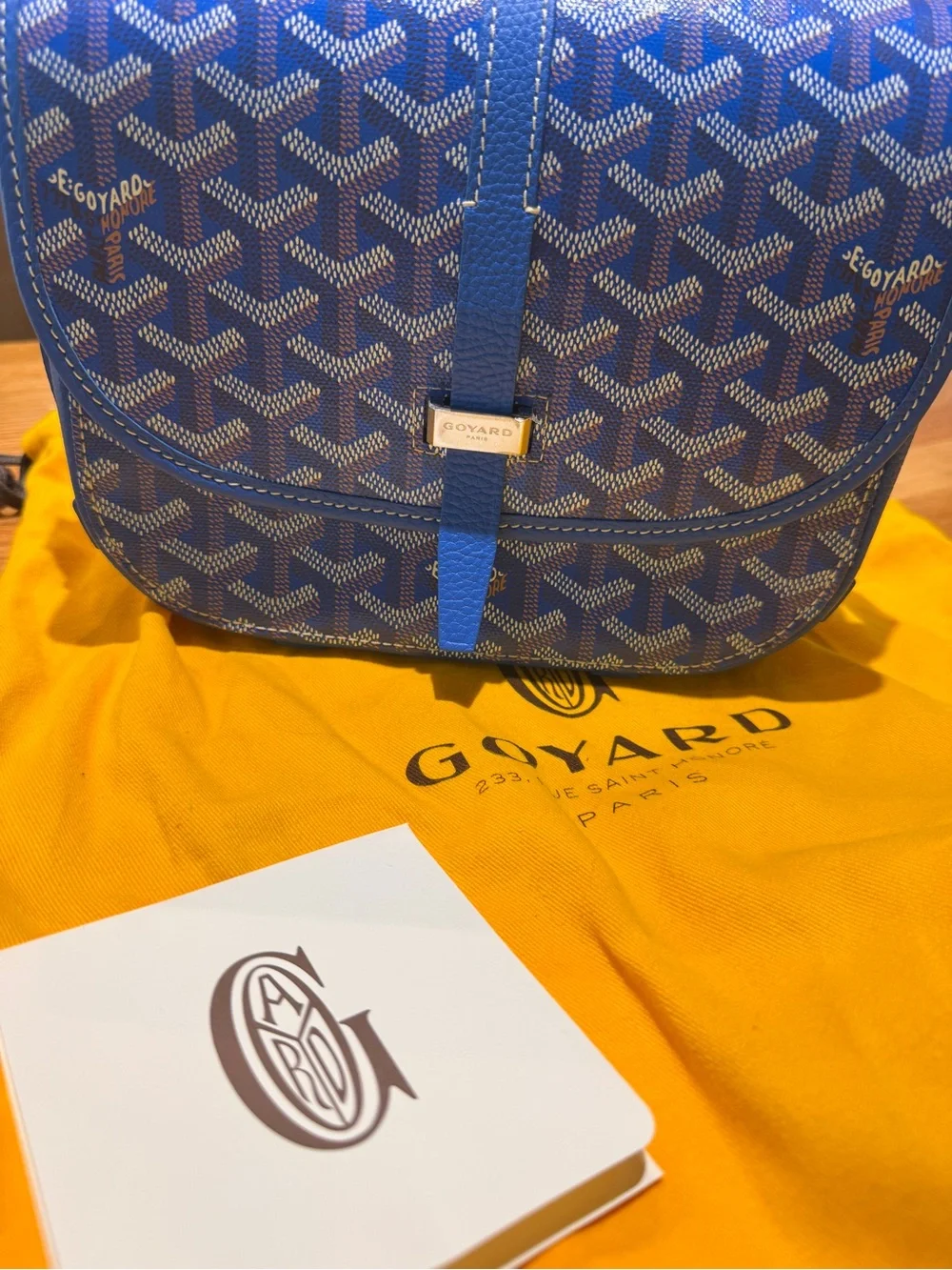 Goyard Royal Blue Chevron Crossbody Bag - Picture 2 of 4